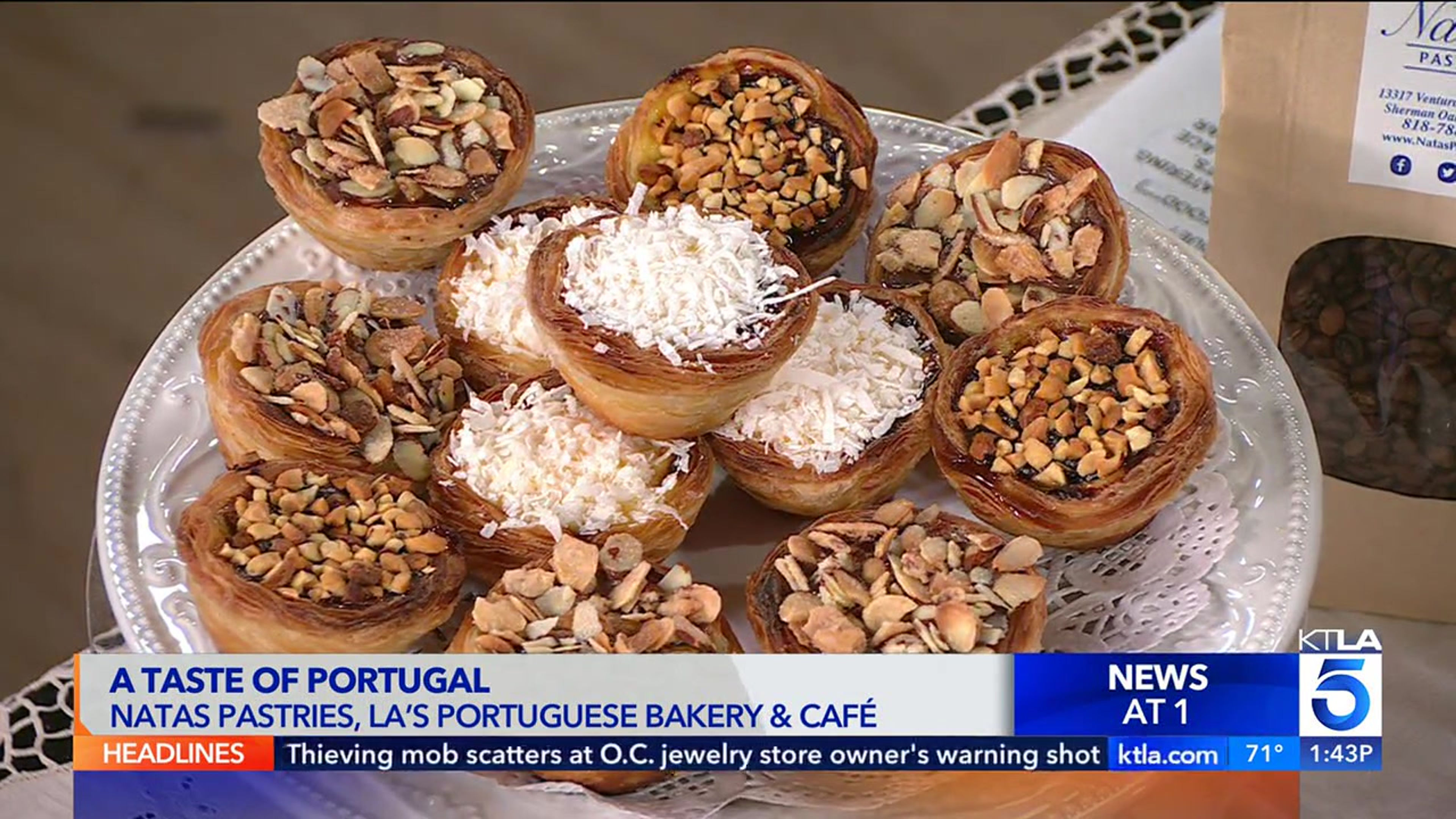 KTLA local news about Natas Pastries